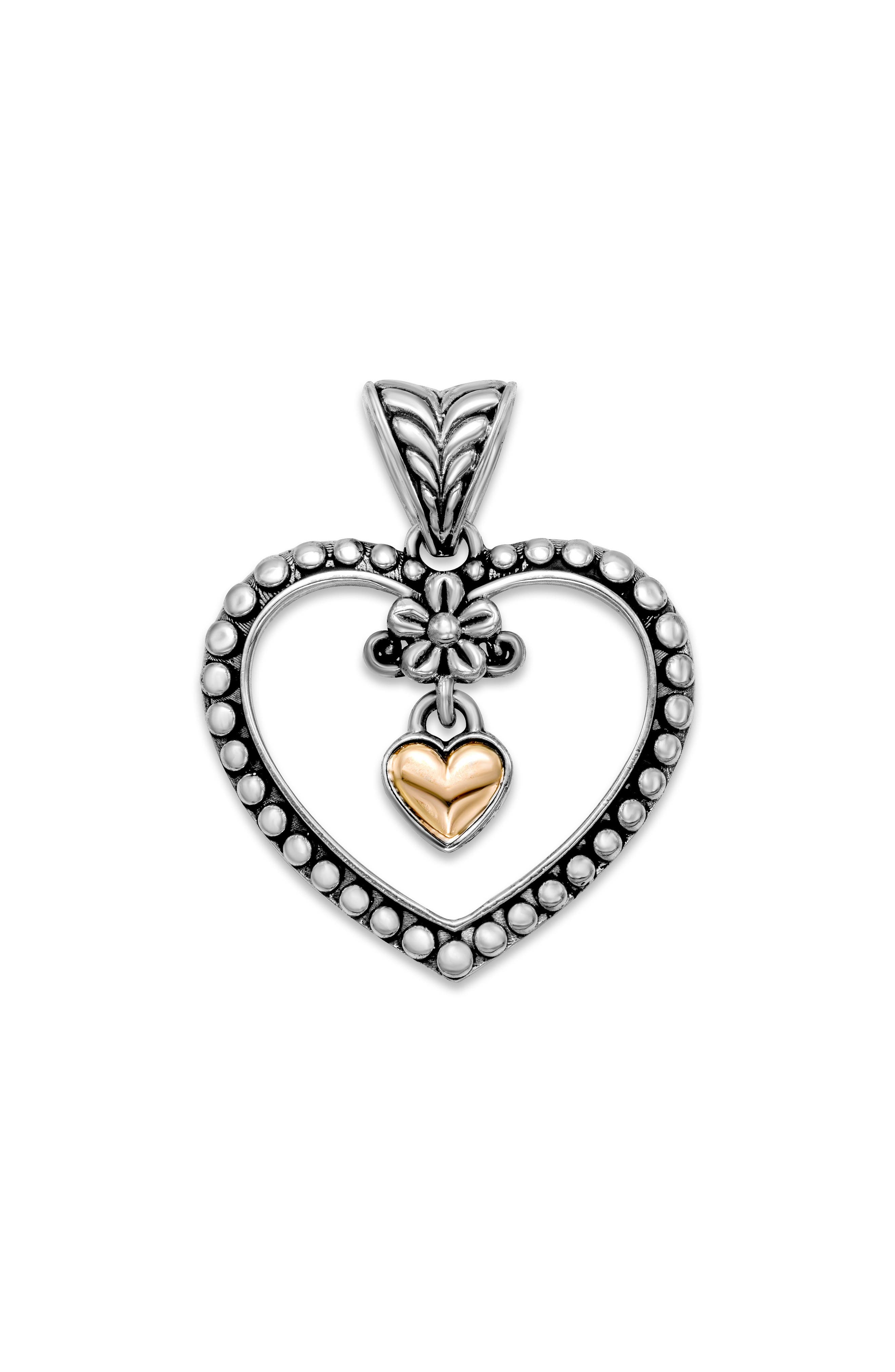 SAMUEL B. 18K Gold & Sterling Silver Heart Pendant