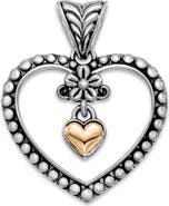 SAMUEL B. 18K Gold & Sterling Silver Heart Pendant