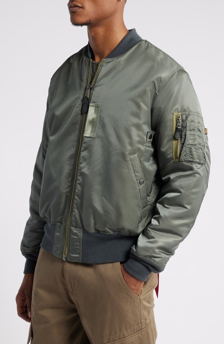 Alpha Industries 1960s MA-1 Flight Jacket, Alternate, color, Field Gray