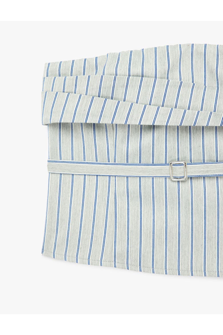 Striped Strapless Belted Top, Alternate, color, GREY STRIPE