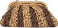 Collection XIIX Stripe Raffia Clutch