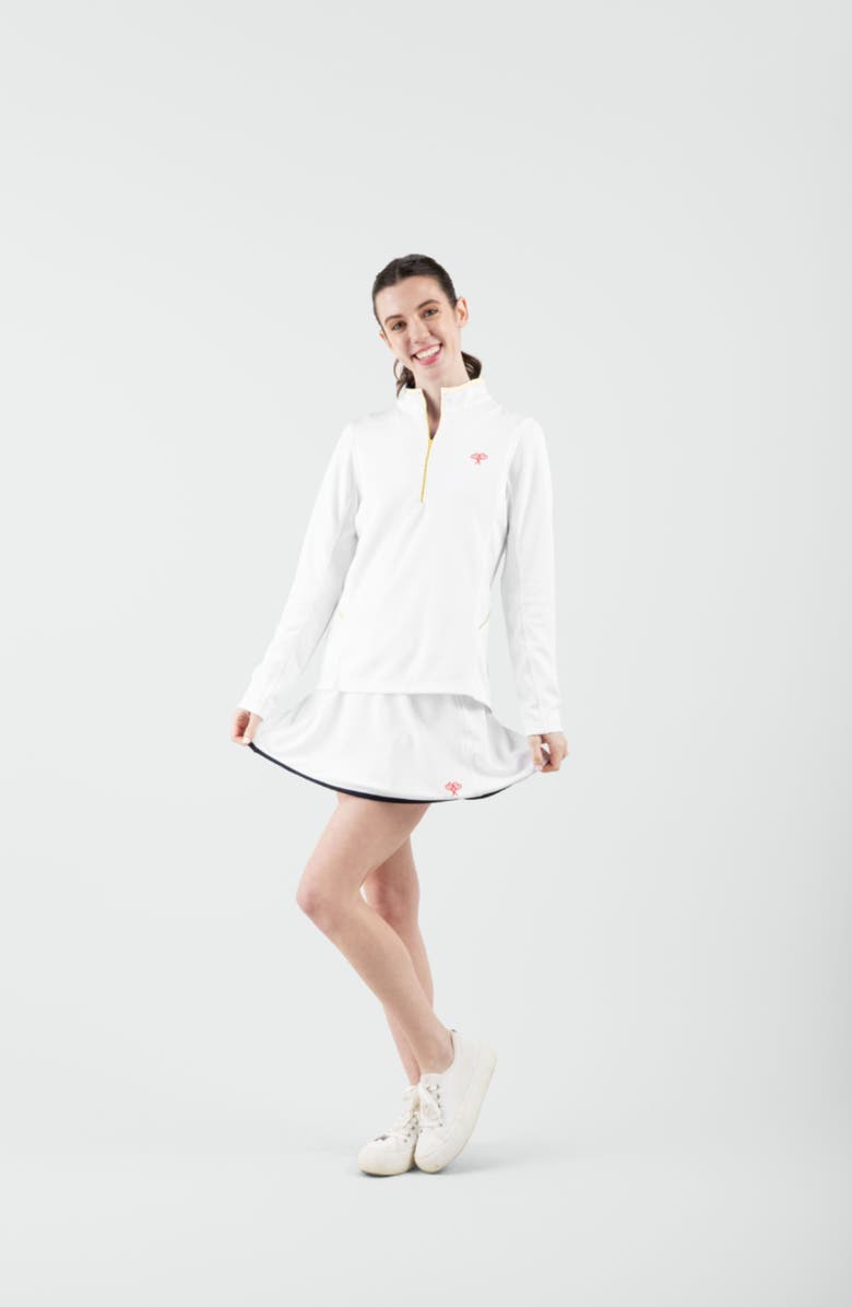 Love All Women's Tracy 1/4 Zip Jacket Polka Dot, Alternate, color, Yellow