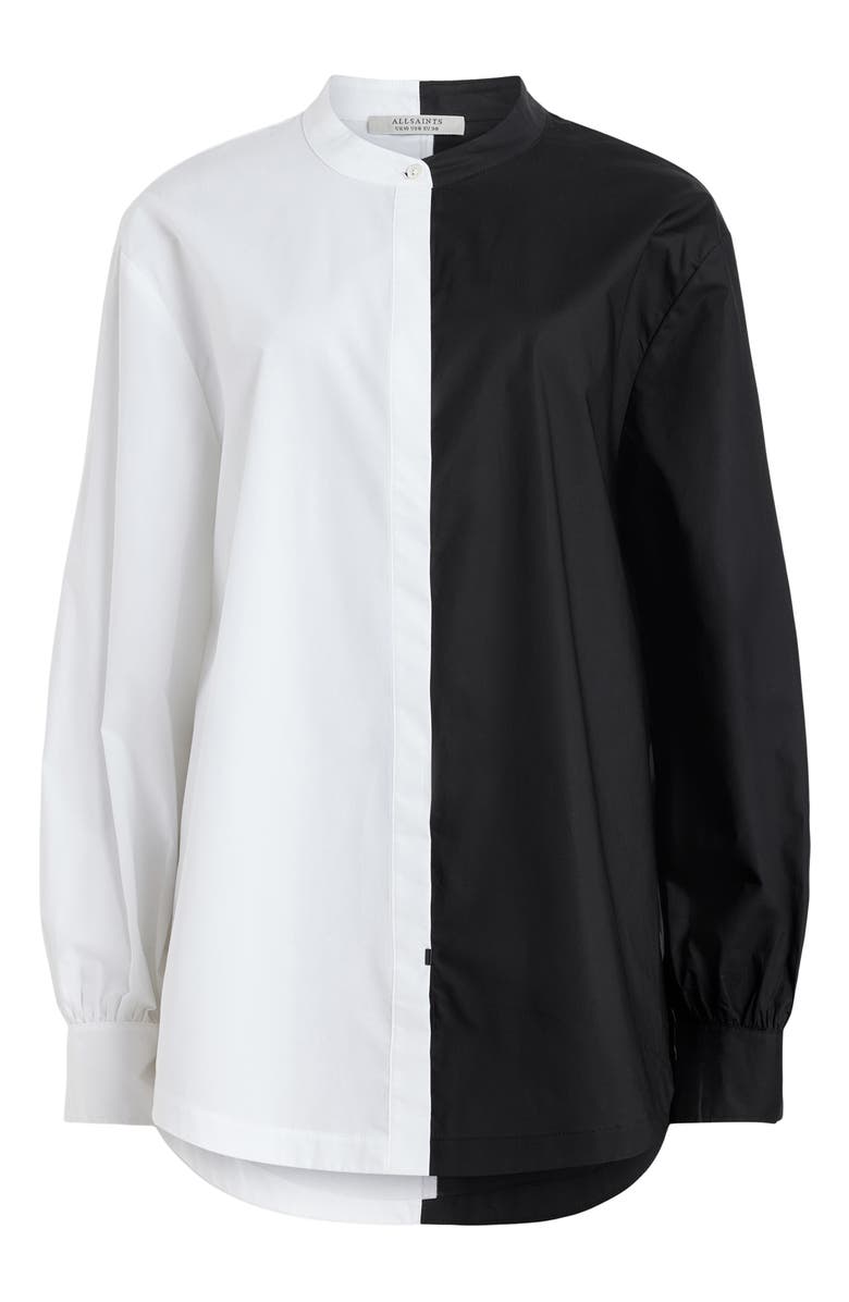 AllSaints Marice Mono Two-Tone Organic Cotton Tunic, Alternate, color, 