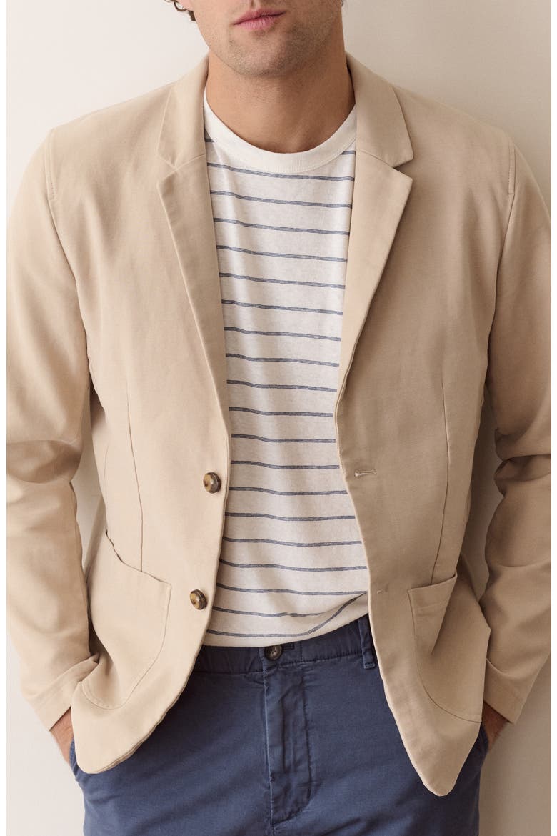Flex Terry Blazer, Main, color, DARK KHAKI