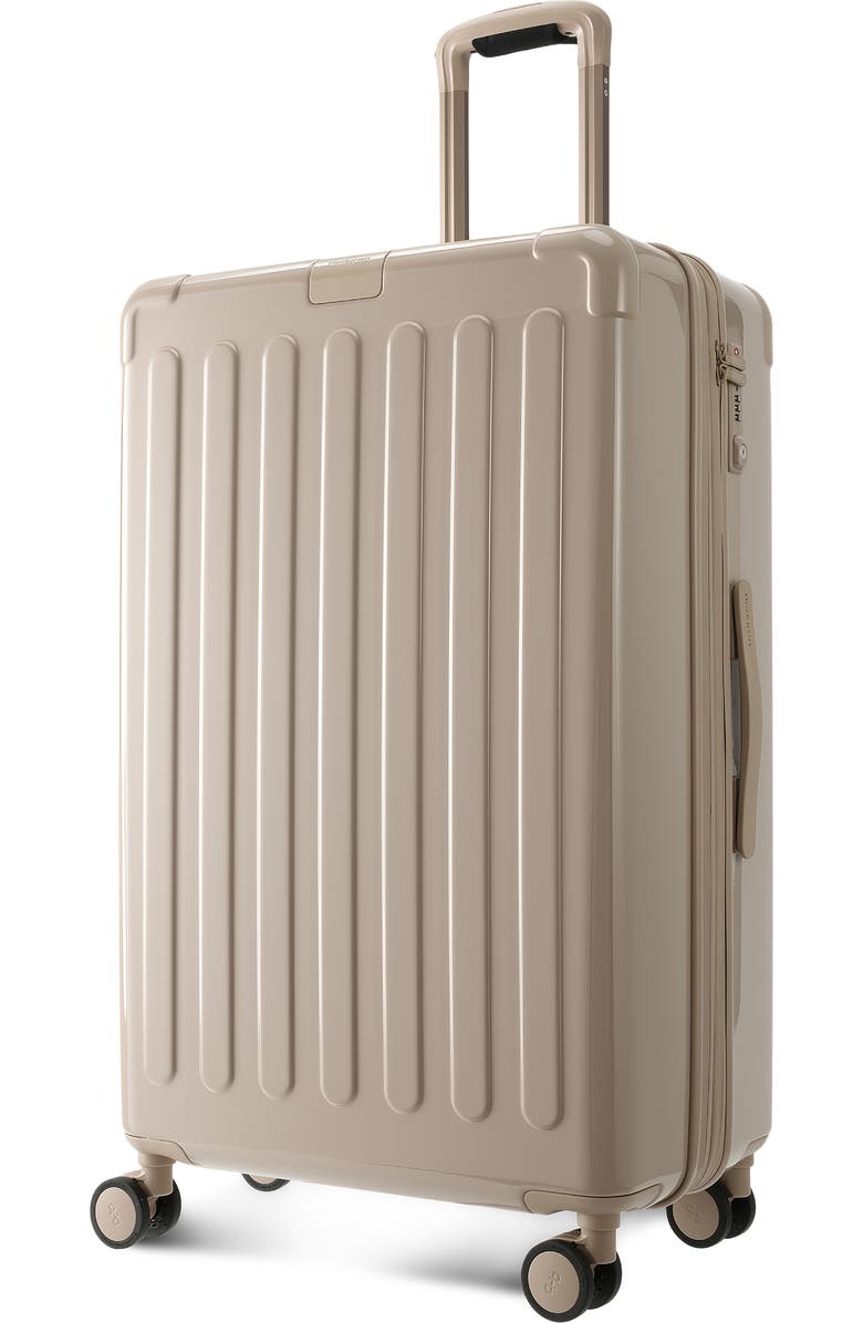 Hedgren Nostos Glossy Large Spinner Suitcase, Alternate, color, Sahara