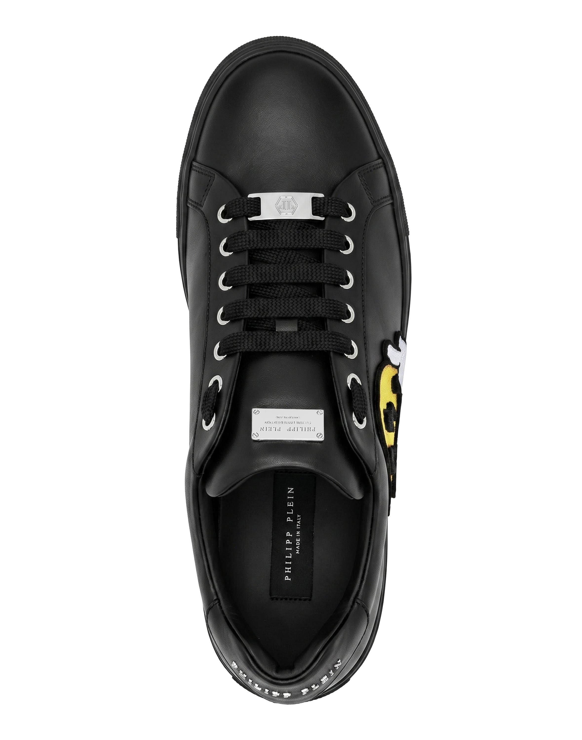 Low-Top Sneakers Plein Smile Unisex, Alternate, color, black/black