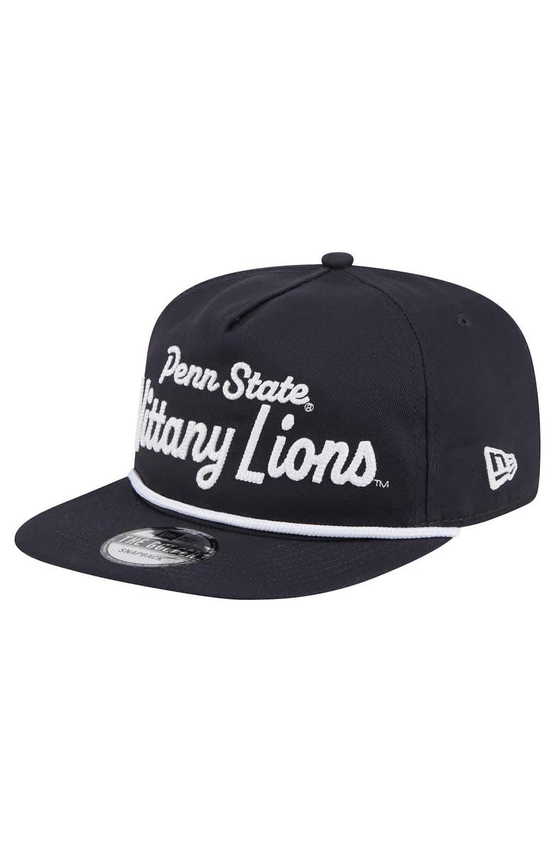 New Era Men's New Era Navy Penn State Nittany Lions Adventure Team Text Golfer Snapback Hat, Alternate, color, 