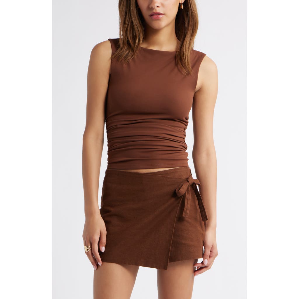 Open Edit Boat Neck Sleeveless Top