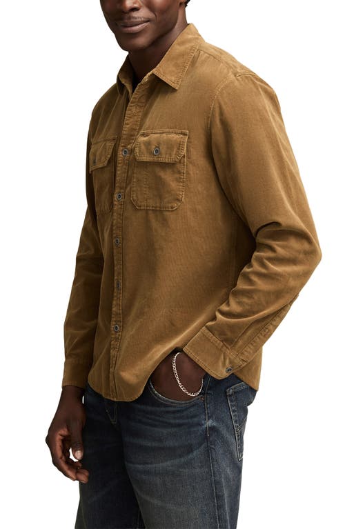 Lucky Brand Cotton Corduroy Button-up Utility Shirt In Brown