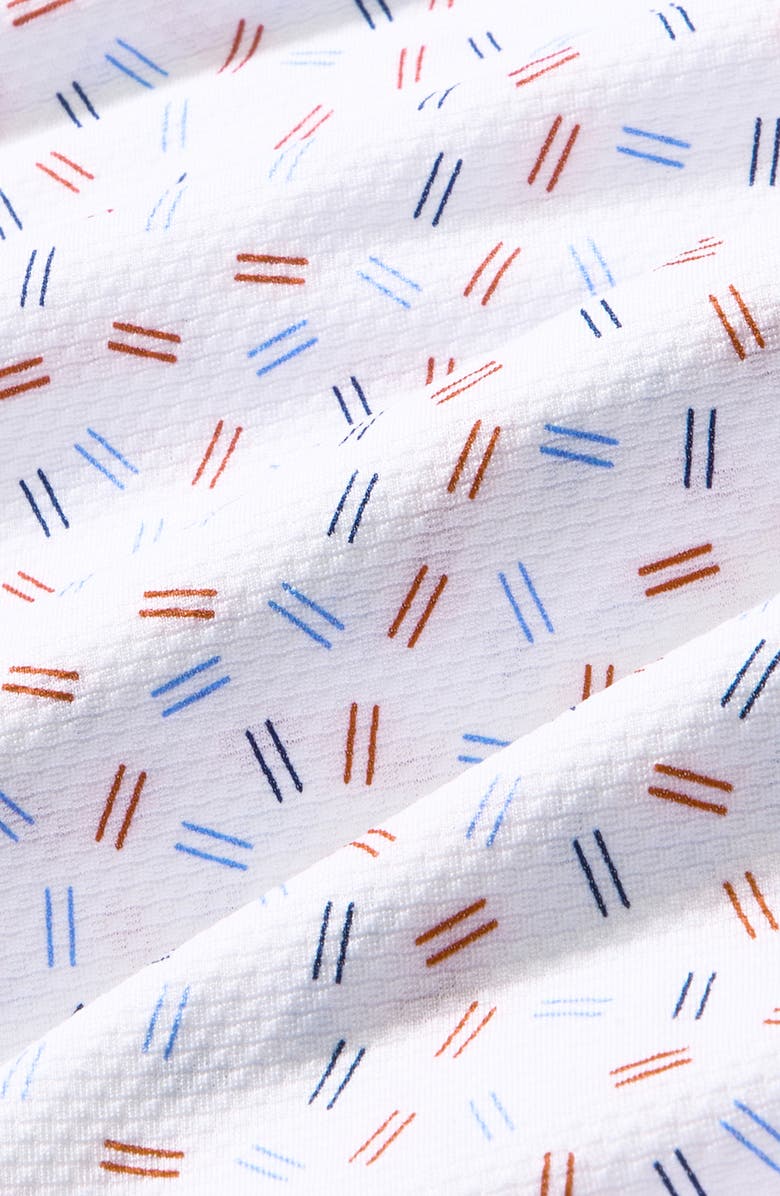 Mizzen+Main Haylard Trim Fit Geo Print Polo, Alternate, color, Red Hot Scattered Dash