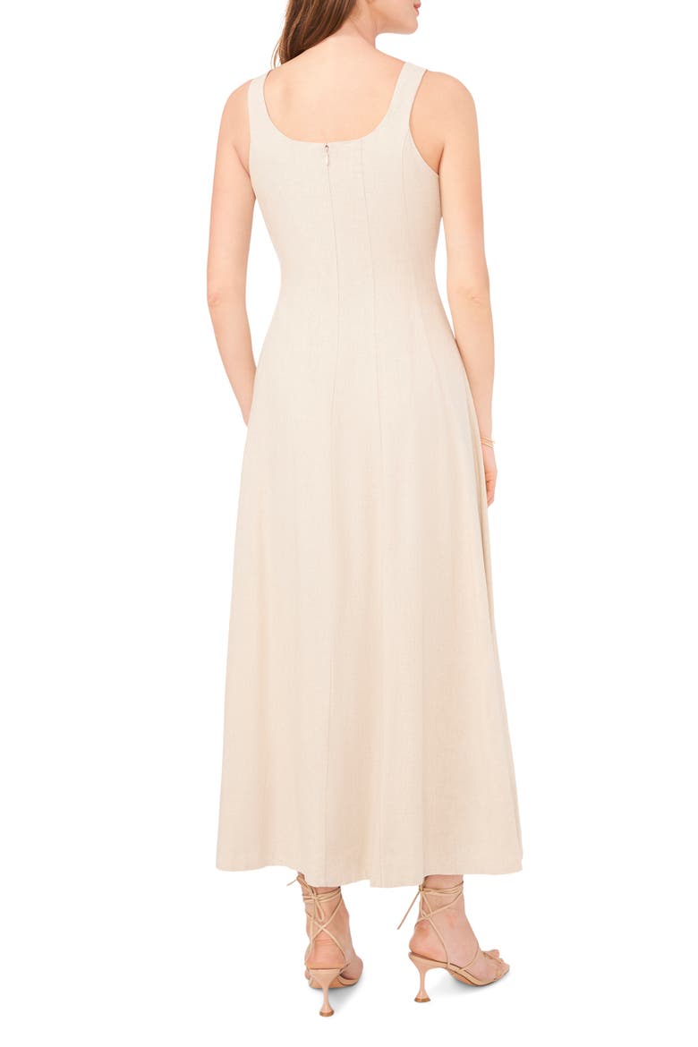 Linen Blend Maxi Dress, Alternate, color, PEBBLE BROWN