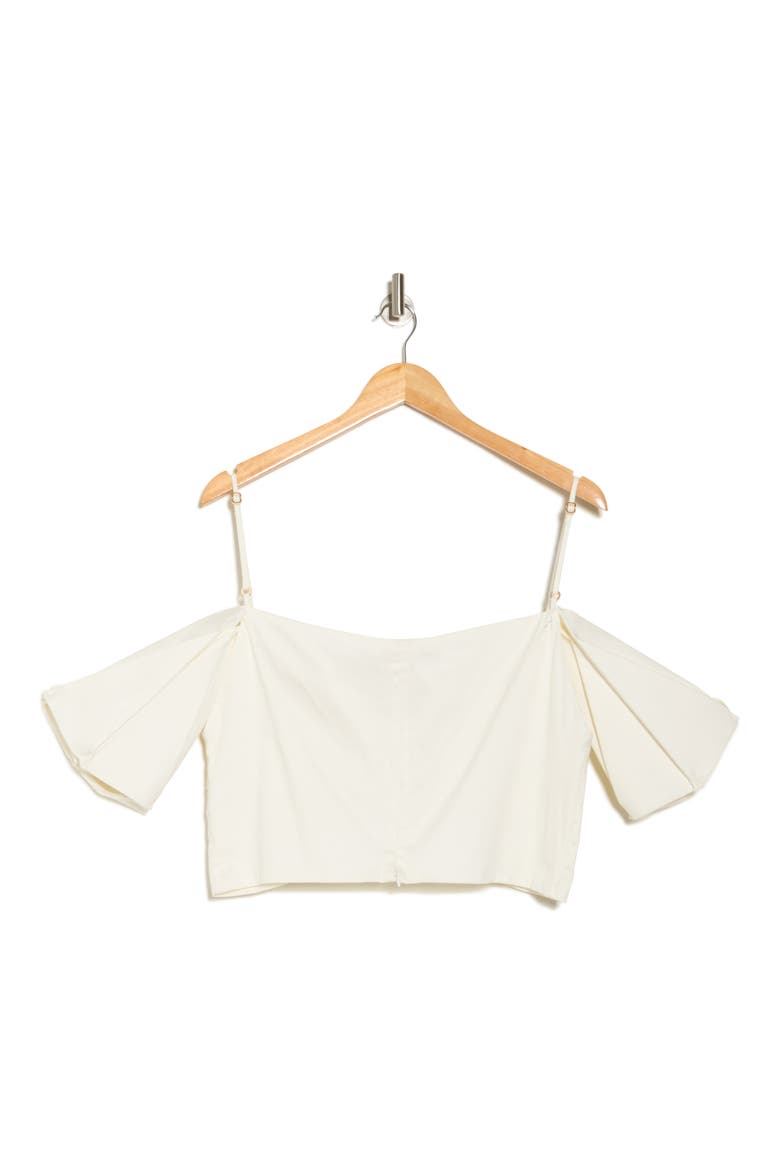 Ambra Cold Shoulder Crop Top, Alternate, color, OFF WHITE