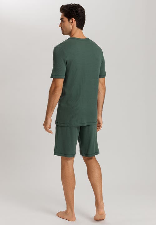 Hanro Smart Sleep Organic Cotton Blend Pajama Set In Herbal Tea