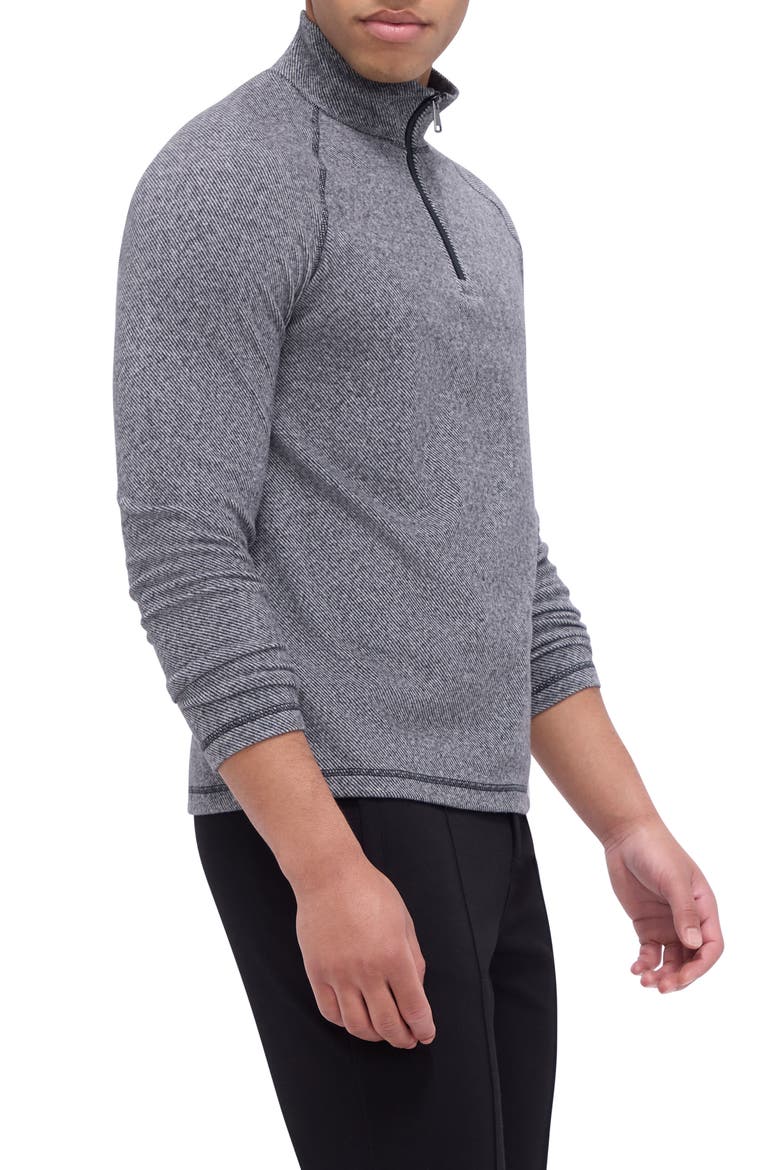 Quarter Zip Pullover, Alternate, color, BLACK