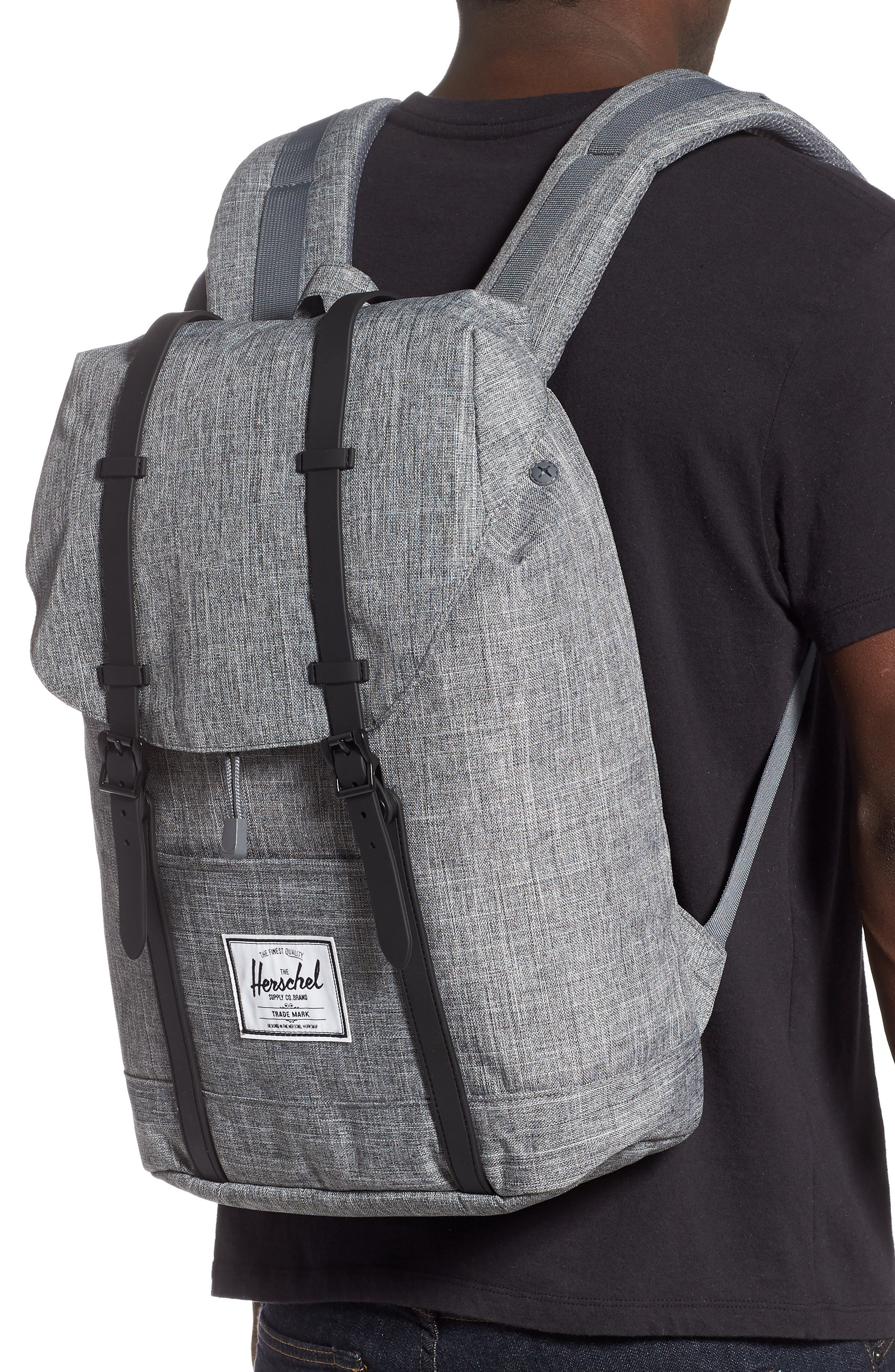 Herschel Supply Co. Retreat Backpack, Alternate, color, Raven Crosshatch