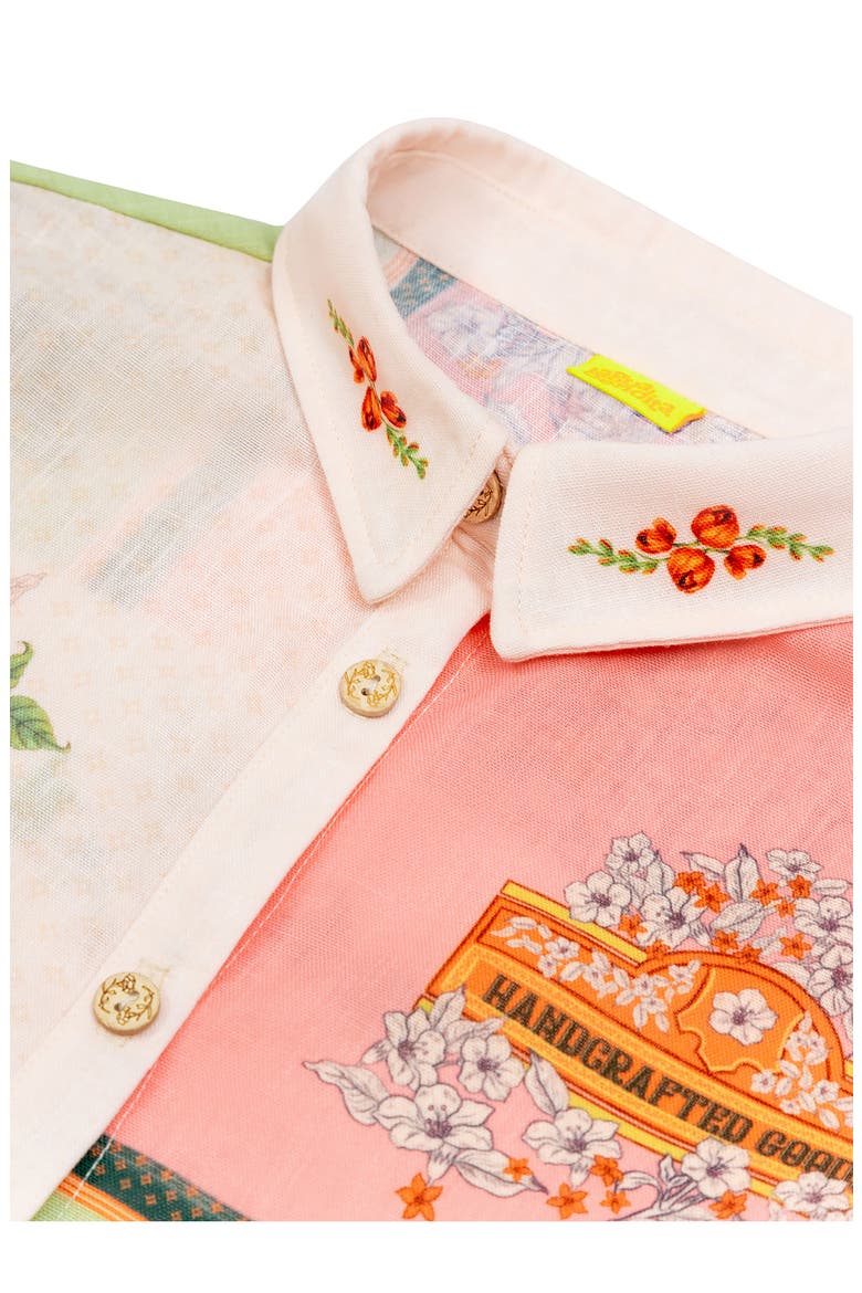 Kids' Clarabelle Short Sleeve Button-Up Shirt, Alternate, color, WHITE
