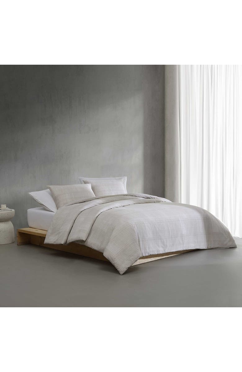 Calvin Klein Textural Rib Duvet Cover & Sham Set, Alternate, color, Warm Taupe