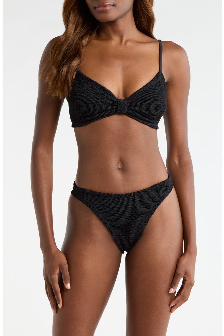 Alicia Textured 2-Piece Bikini, Main, color, BLACK