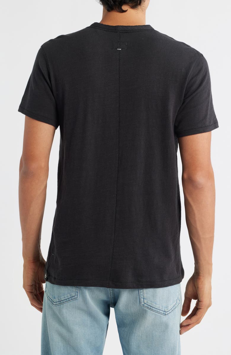 rag & bone Classic Short Sleeve Henley, Alternate, color, Jet Black
