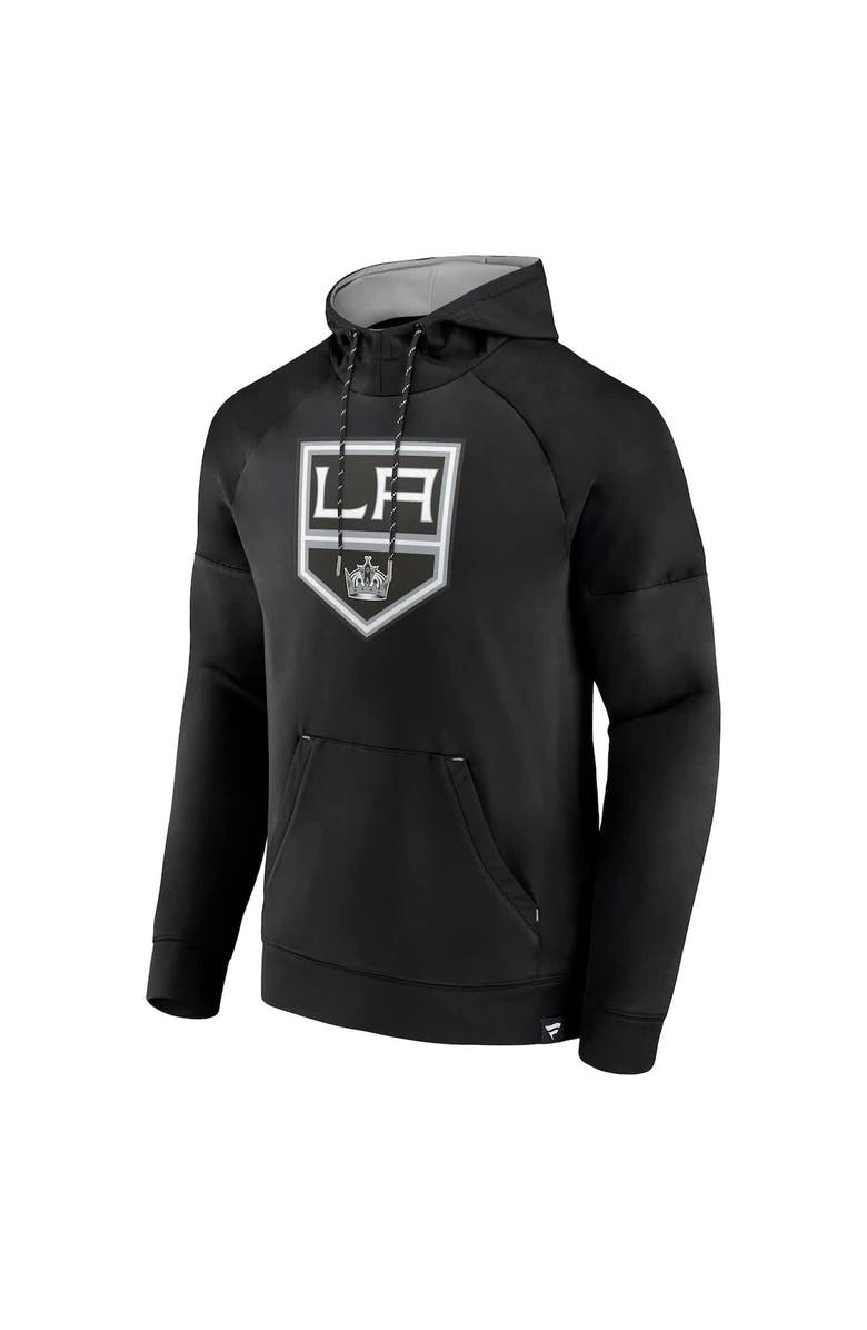 FANATICS Men's Fanatics Black Los Angeles Kings Iconic Defender Raglan Pullover Hoodie, Alternate, color,