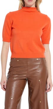 Lysse Delphina Short Sleeve Mock Neck Sweater