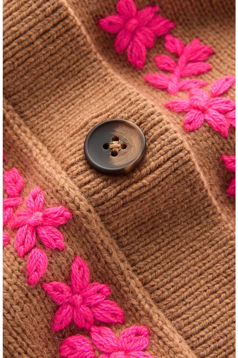 Ella Embroidered Cardigan, Alternate, color, CAMEL, EMBROIDERY