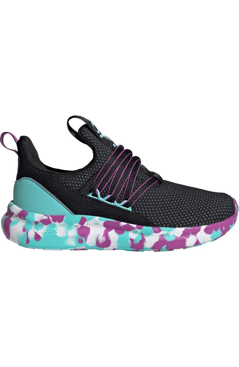 adidas Kids' Lite Racer Adapt 7-0 Sneaker, Alternate, color, Black/ Purple / Aqua