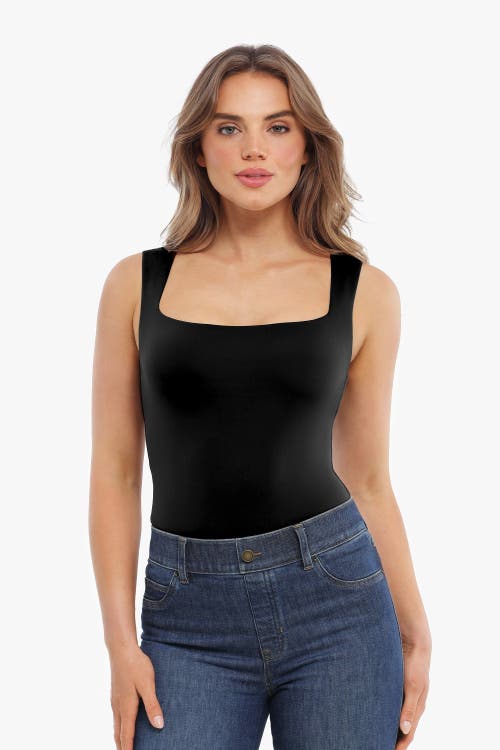 Popilush Cloud-touch Double-layer Shaping Sleeveless Top In Black