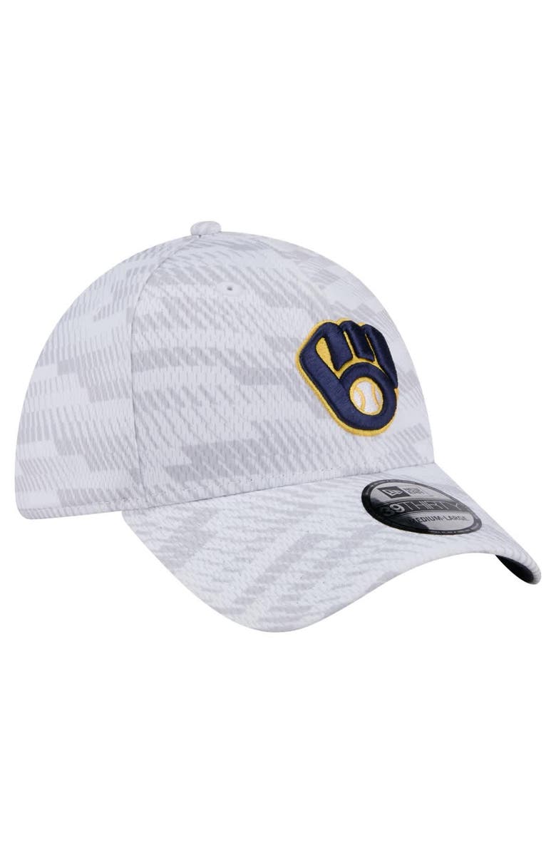 New Era Men's New Era  White Milwaukee Brewers Graded 39THIRTY Stretch Fit Hat, Alternate, color, 