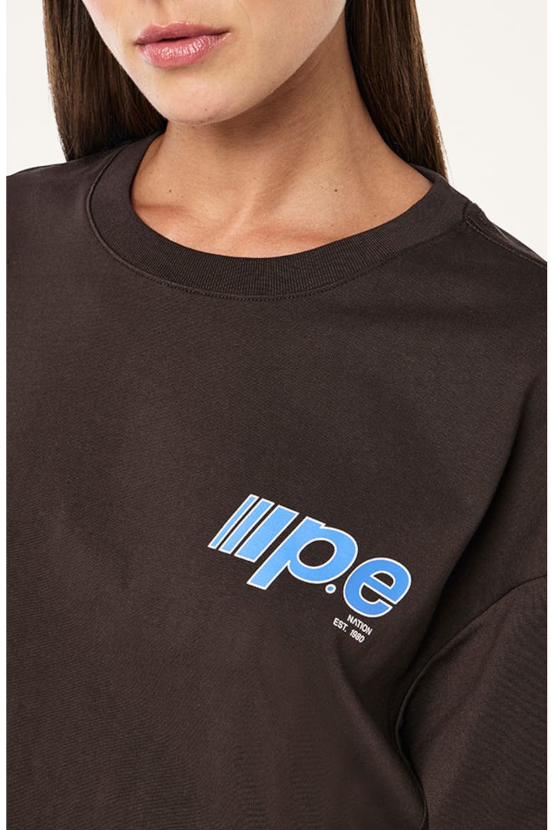 Glide Oversize Organic Cotton T-Shirt, Alternate, color, COFFEE