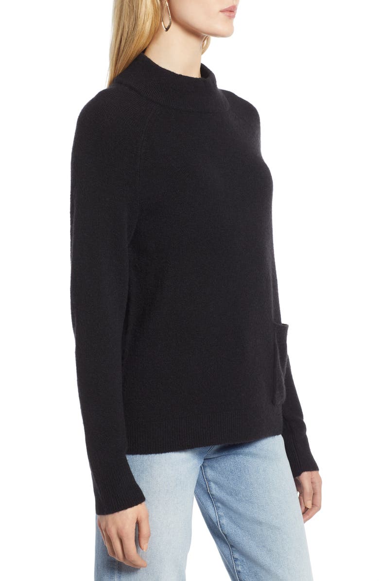Halogen<sup>®</sup> Mock Neck Pocket Sweater, Alternate, color, 