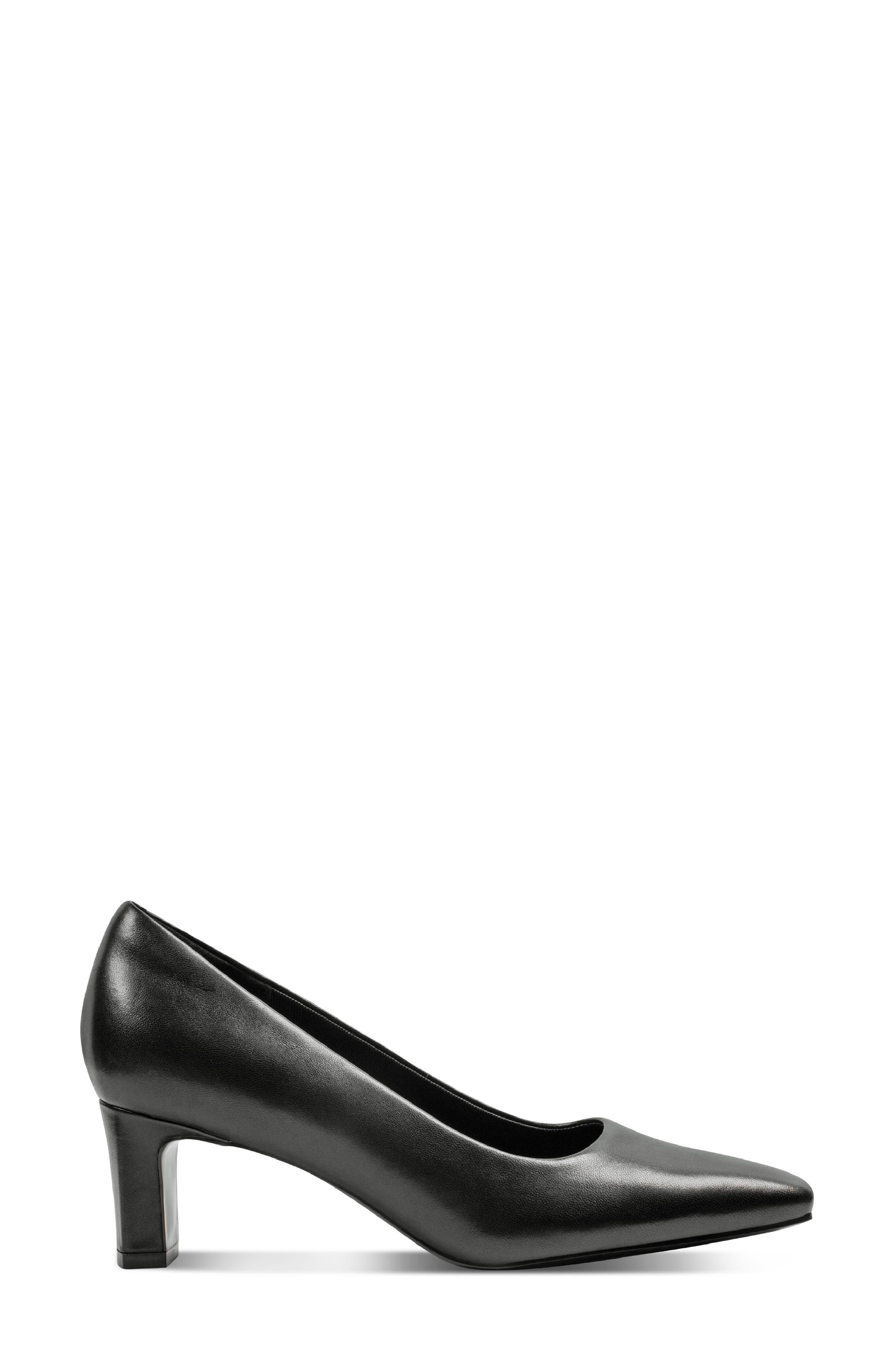 Rockport Merida Almond Toe Pump, Alternate, color, Black