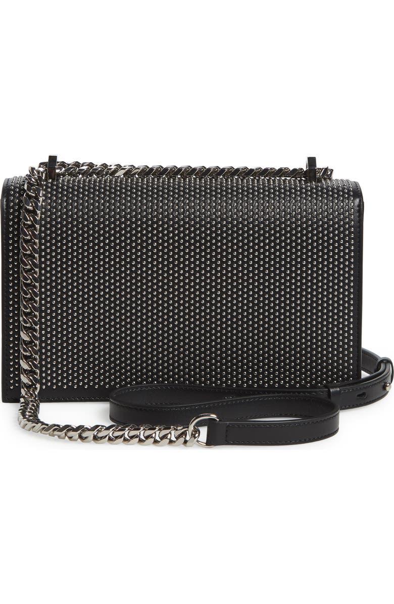 McQueen Alexander McQueen Jeweled Studded Leather Crossbody Bag, Alternate, color,