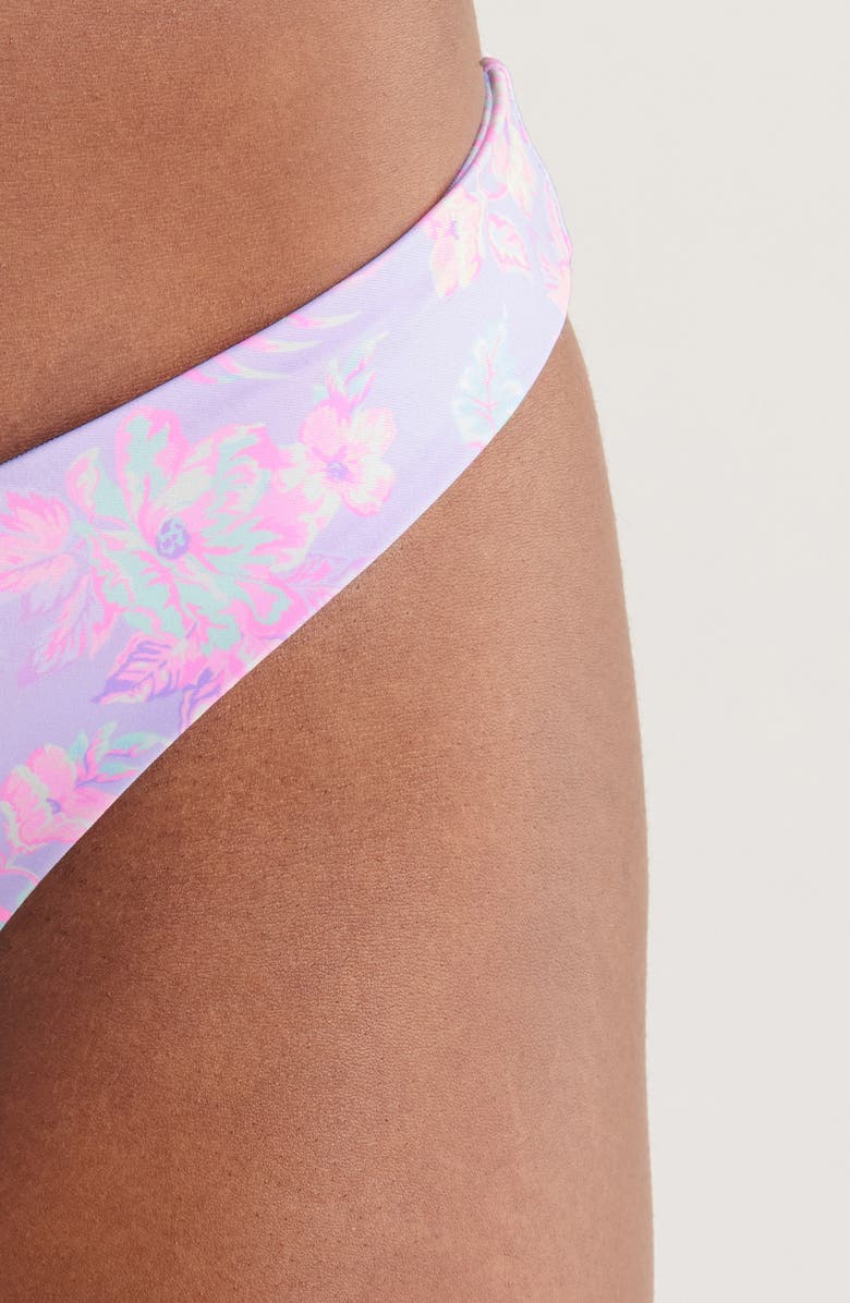 Kulani Kinis Retro Y Thong Bikini Bottoms, Alternate, color, Lilac Love