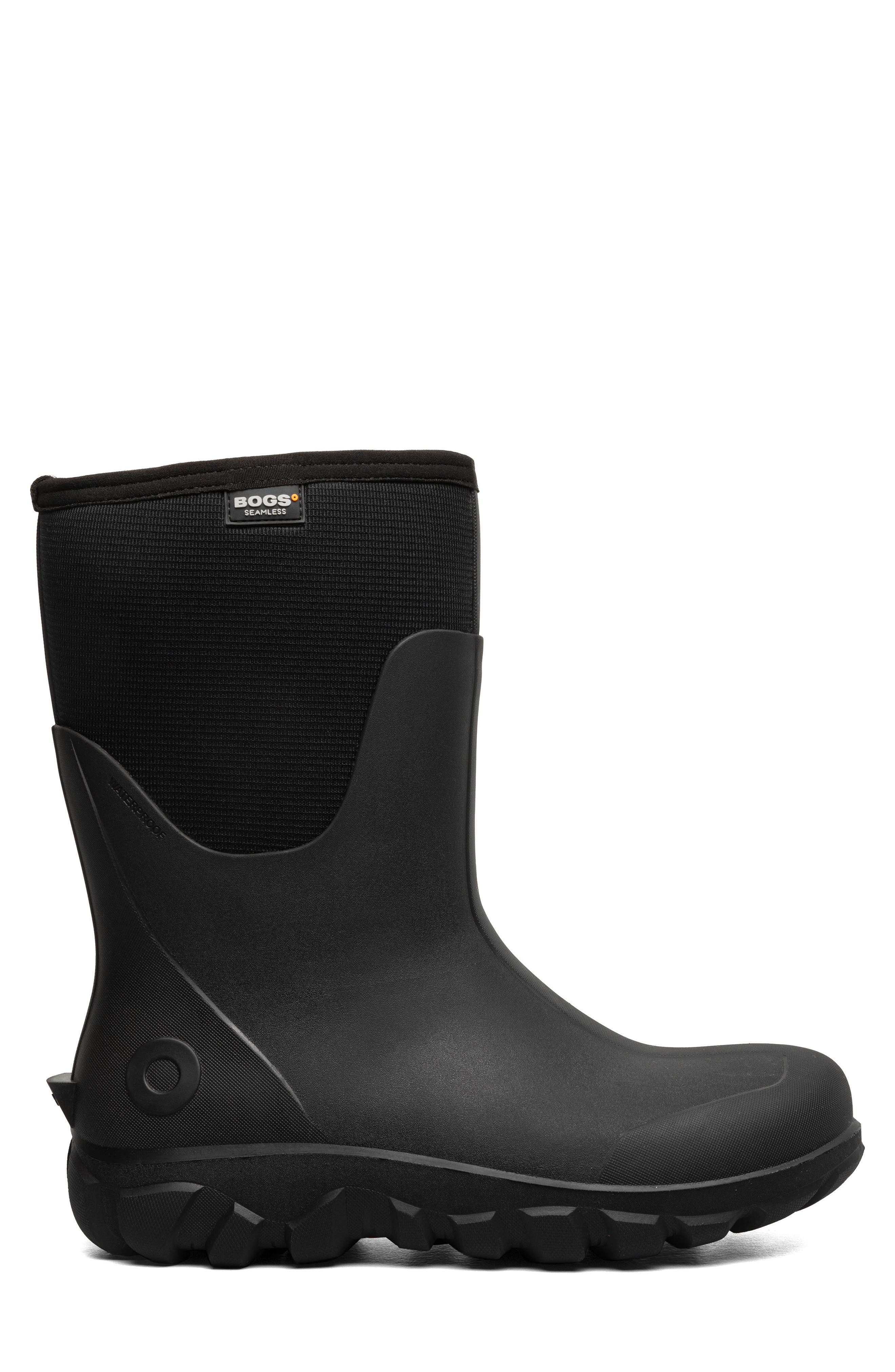 Bogs Classic Seamles Mid Waterproof Boot, Alternate, color, Black