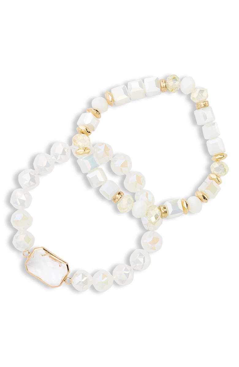 Cara Set of 2 Beaded Bracelets, Main, color,