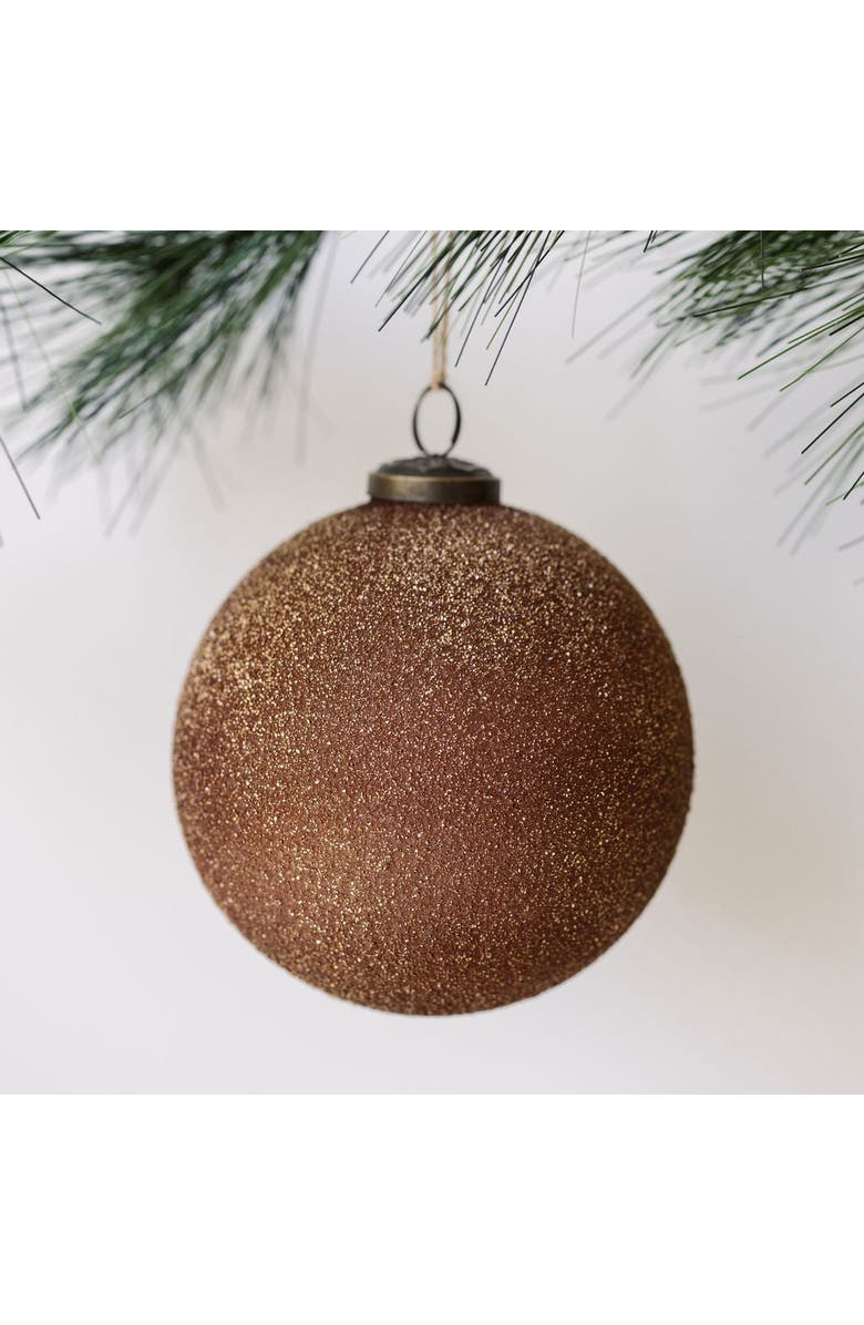 CG Hunter 5"  Textured Cinnamon Glass Ornament, Main, color, 