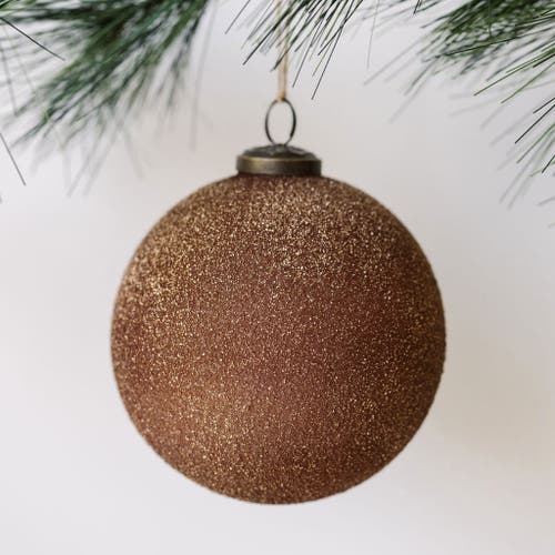 Cg Hunter 5" Textured Cinnamon Glass Ornament