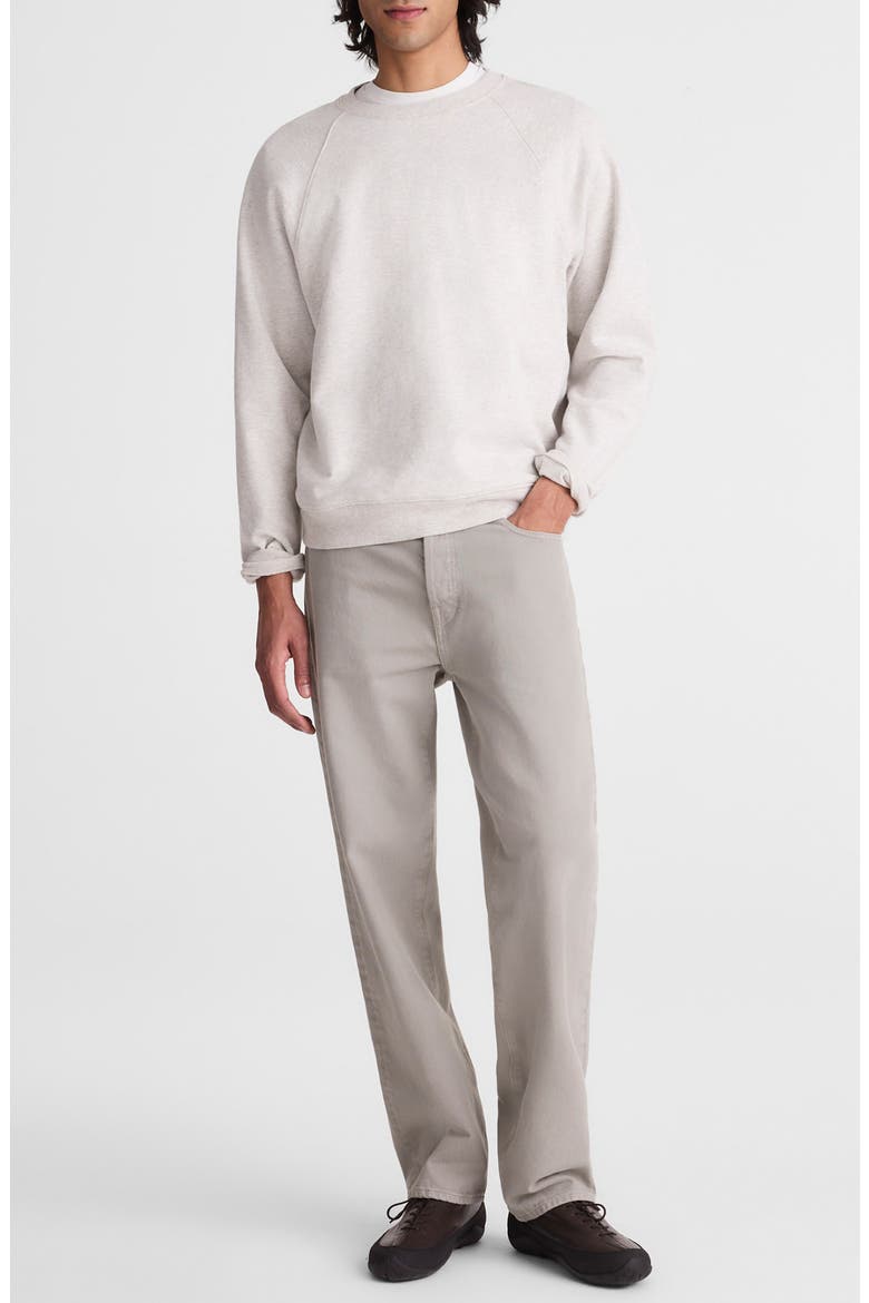 Crewneck Loopback Terry Sweatshirt, Alternate, color, HEATHER GREY
