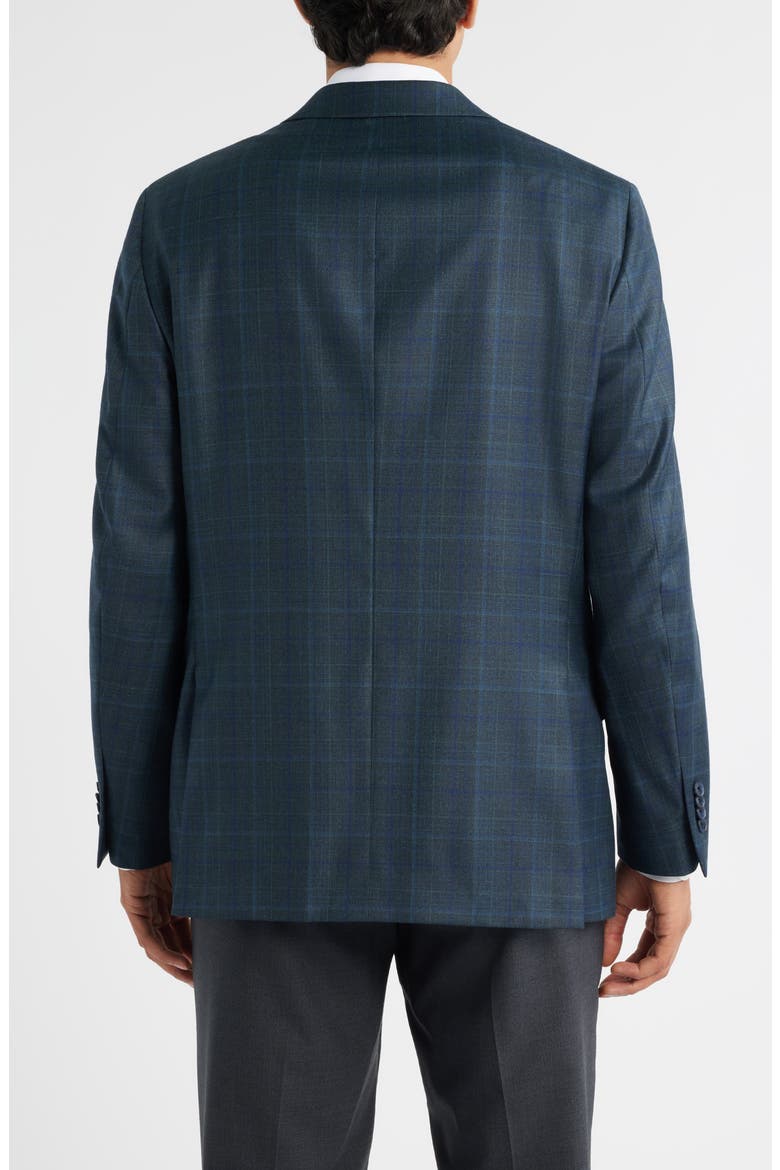 Hartford Classic Fit Green Plaid Wool Sport Coat, Alternate, color, GREEN