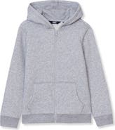 Lands' End Kids Solid Fleece Zip Hoodie
