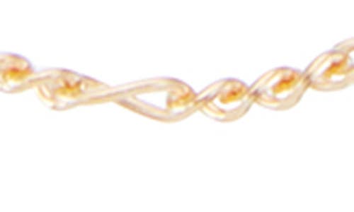 Fuzion Creations Figaro Chain Necklace In Yellow