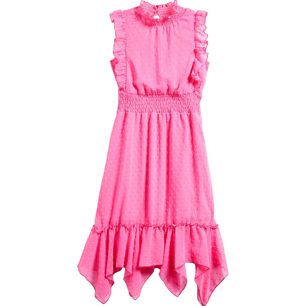 Ava & Yelly Kids' Clip Dot Hankey Maxi Dress In Pink