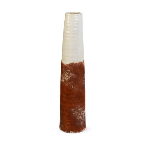 Ibiza Rustic Terracotta Decorative Bud Vase in Orange