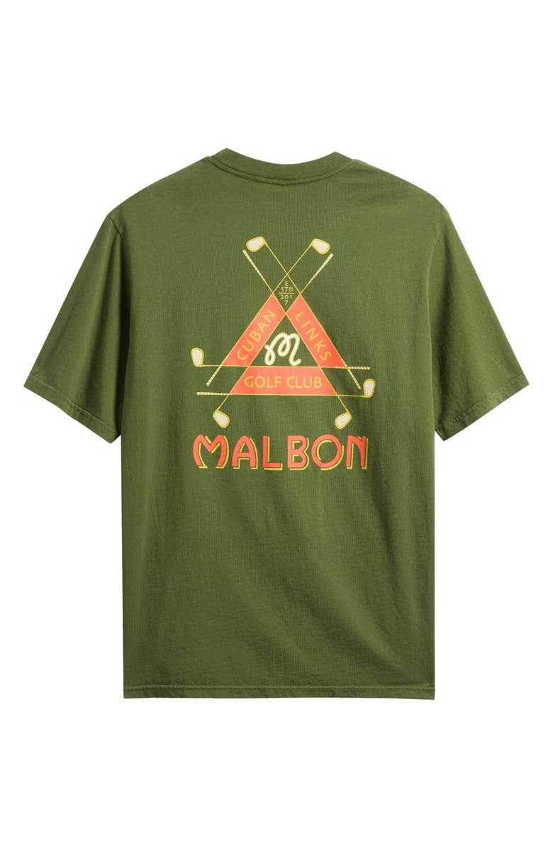 MALBON Bermuda Trinity Cotton Graphic T-Shirt, Alternate, color, Chive