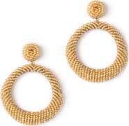 Deepa Gurnani Asta Beaded Frontal Hoop Earrings