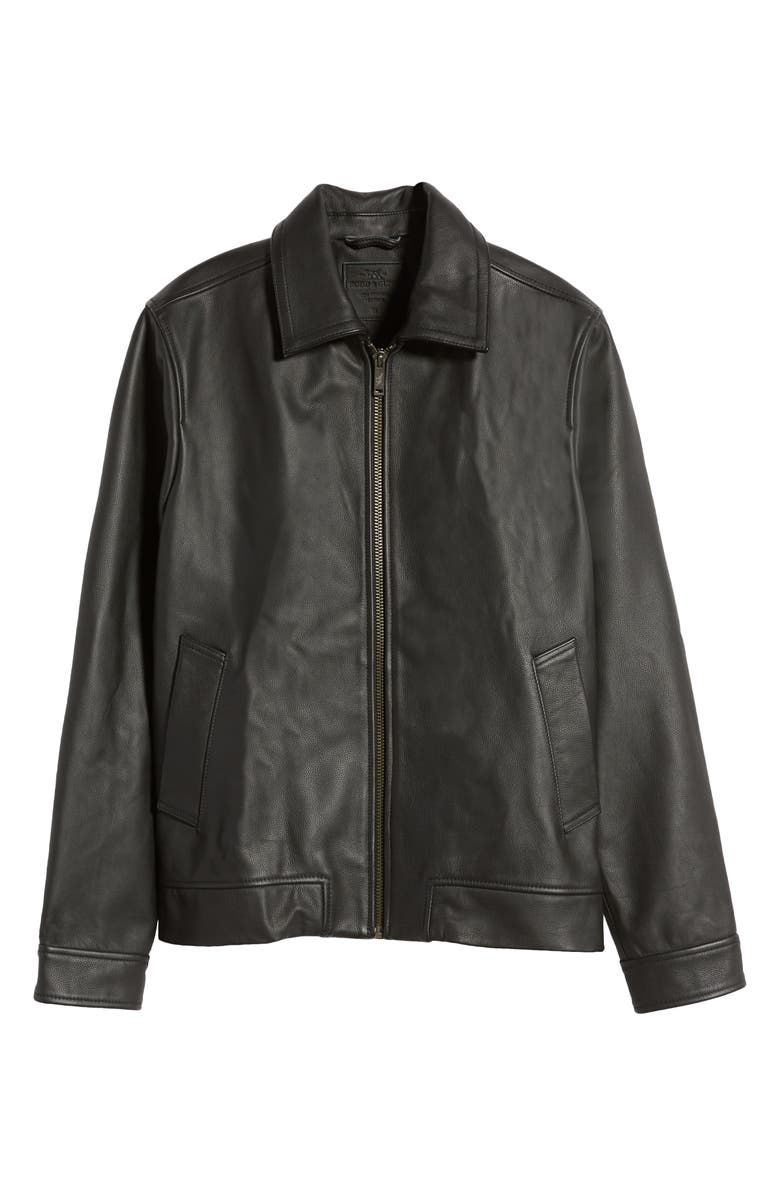 Rodd & Gunn Haymarket Leather Jacket, Alternate, color, Onyx