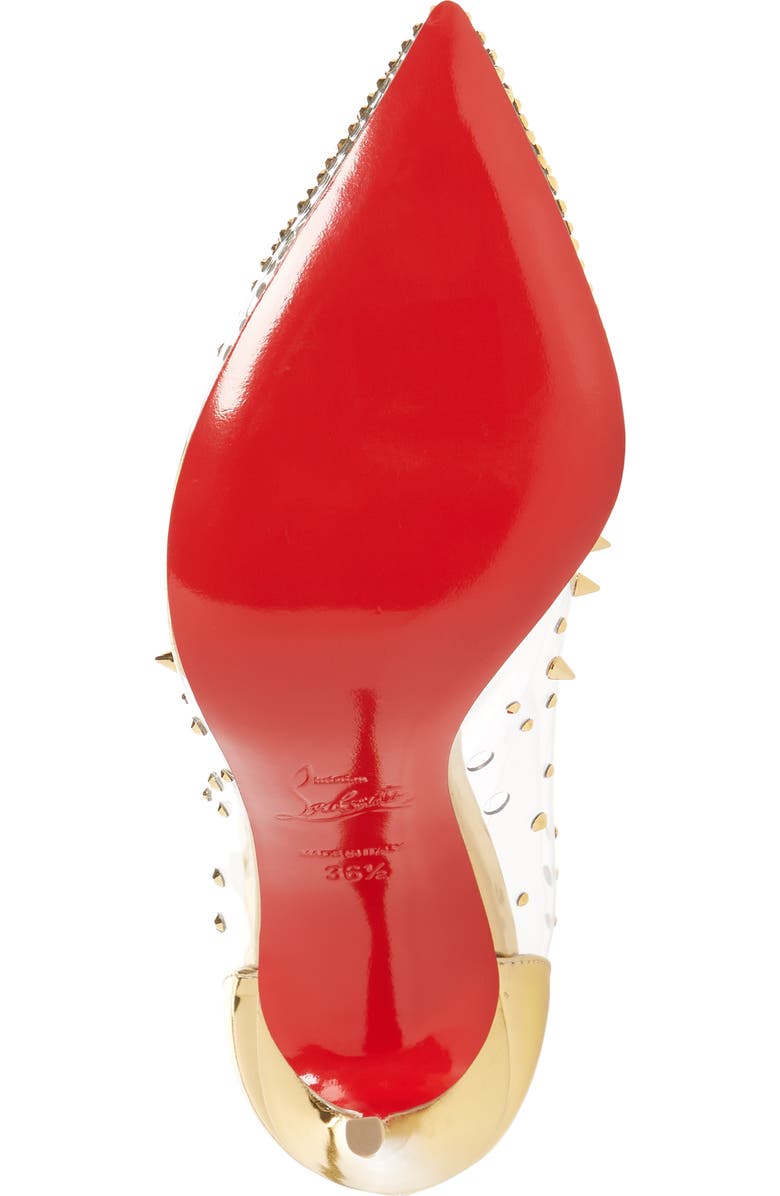 Christian Louboutin Grotika Spike Clear Pump, Alternate, color,