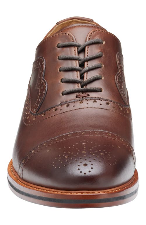 Johnston & Murphy Conard 2.0 175th Wingtip Oxford In Tan Oiled American Full Grain