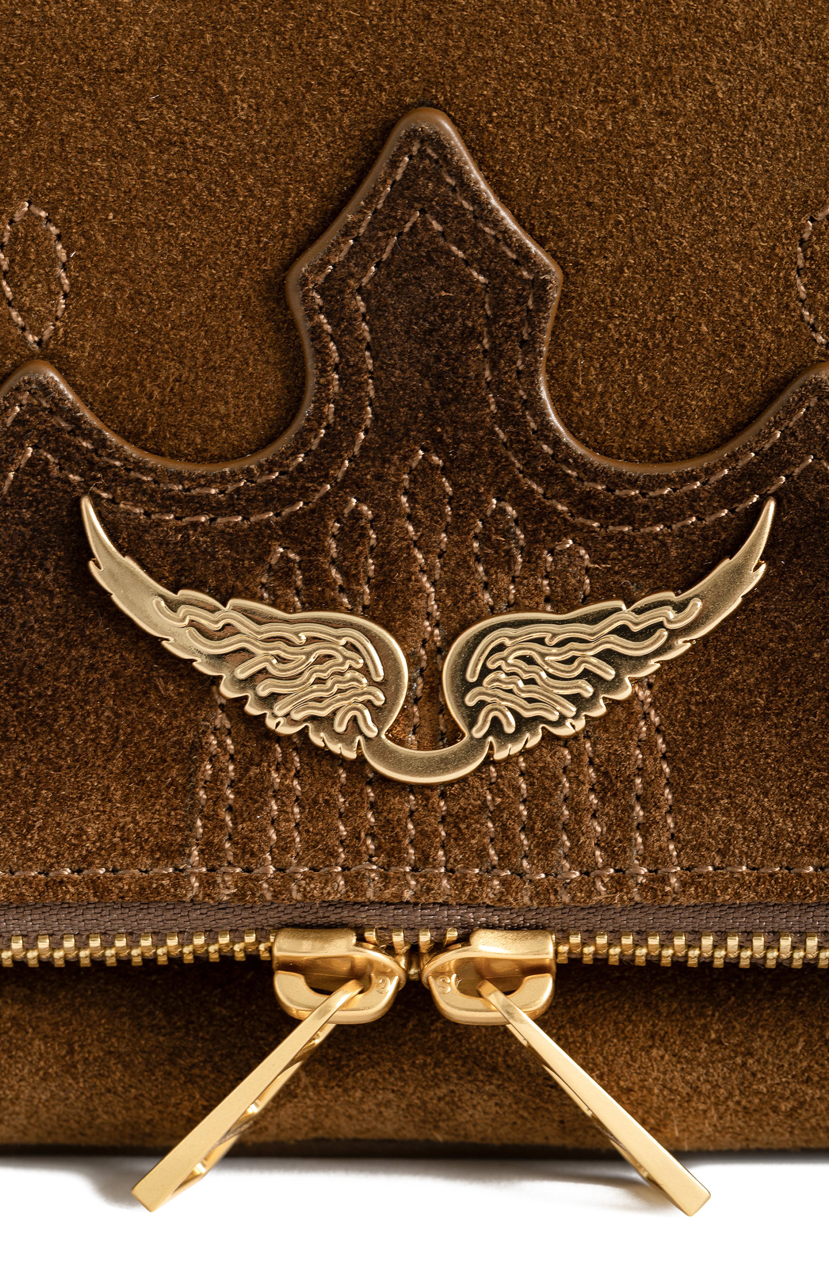 Rock Western Leather Crossbody Bag, Alternate, color, COGNAC